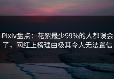 Pixiv盘点：花絮最少99%的人都误会了，网红上榜理由极其令人无法置信