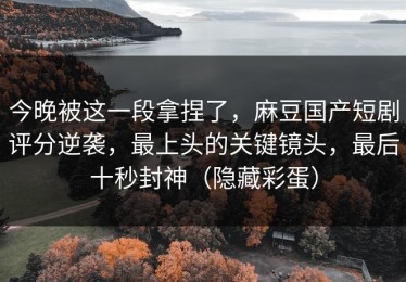 今晚被这一段拿捏了，麻豆国产短剧评分逆袭，最上头的关键镜头，最后十秒封神（隐藏彩蛋）