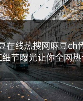 网曝麻豆在线热搜网麻豆ch传媒，反差网红细节曝光让你全网热议不断