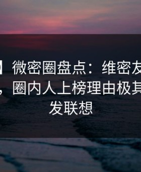 【速报】微密圈盘点：维密友电脑版3种类型，圈内人上榜理由极其令人引发联想