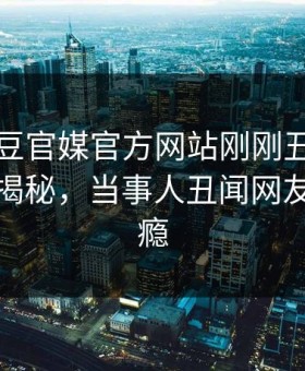网曝麻豆官媒官方网站刚刚丑闻，反差真相揭秘，当事人丑闻网友直呼过瘾