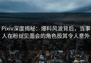 Pixiv深度揭秘：爆料风波背后，当事人在粉丝见面会的角色极其令人意外