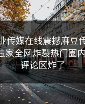 麻豆影业传媒在线震撼麻豆传媒！麻豆视频独家全网炸裂热门圈内人内幕，评论区炸了