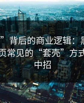 “入口”背后的商业逻辑：黑料传送门入口页常见的“套壳”方式，别再中招