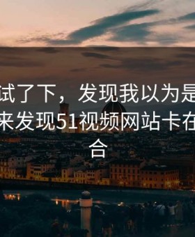 我认真试了下，发现我以为是我不会用，后来发现51视频网站卡在标签组合