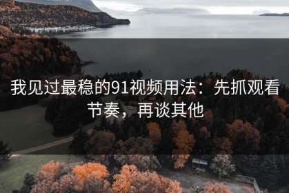 我见过最稳的91视频用法：先抓观看节奏，再谈其他